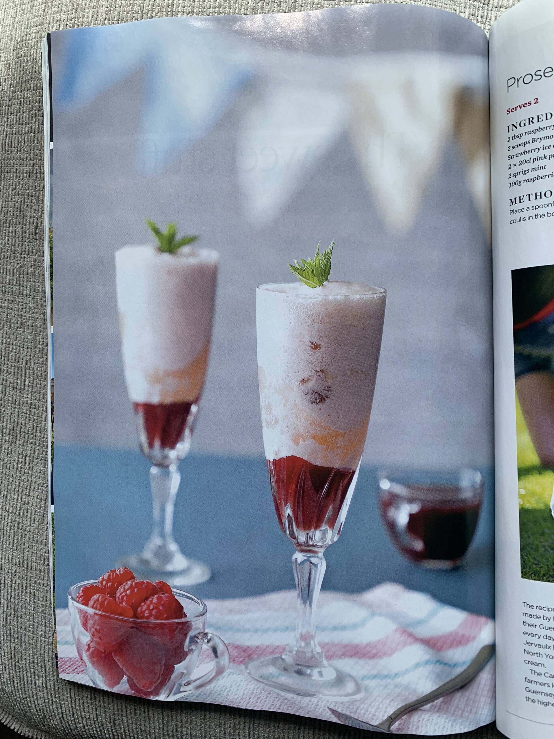 Food styling ice cream recipes for Yorkshire Life Magazine